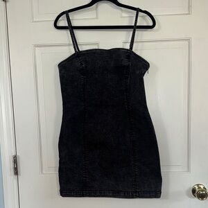 Garage Black Denim Mini Dress